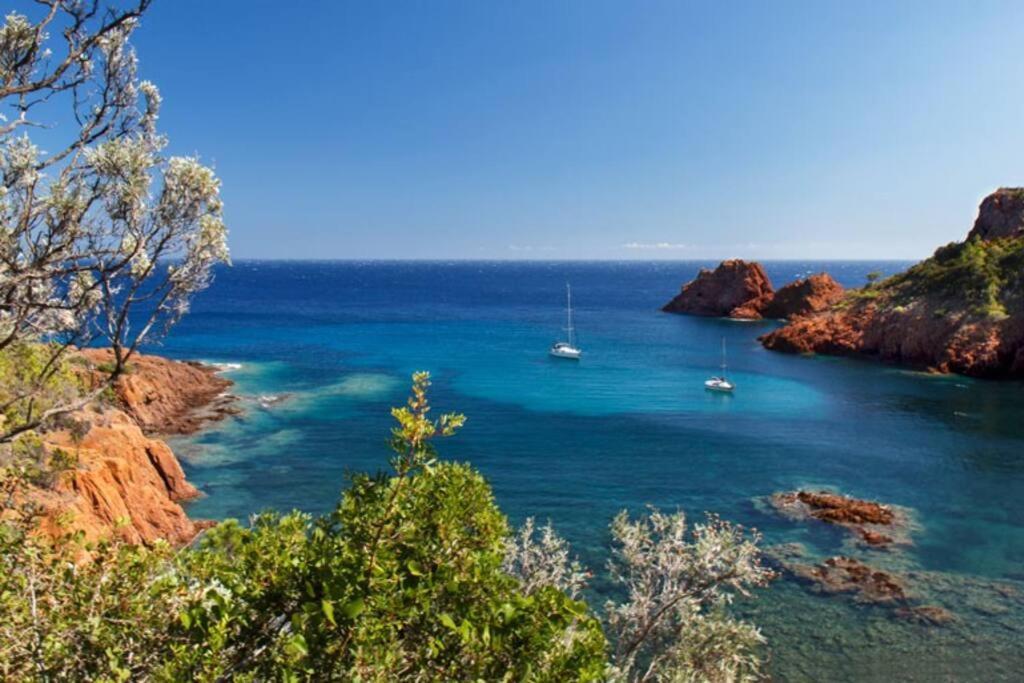 Dans Un Cadre D'Exception, Vue Mer Panoramique A Agay Cote D'Azur, Village Vacances Cap Esterel, T2 Avec Jardin, Golf, Climatisation, Wifi, 5 Piscines Saint-Raphaël Eksteriør billede