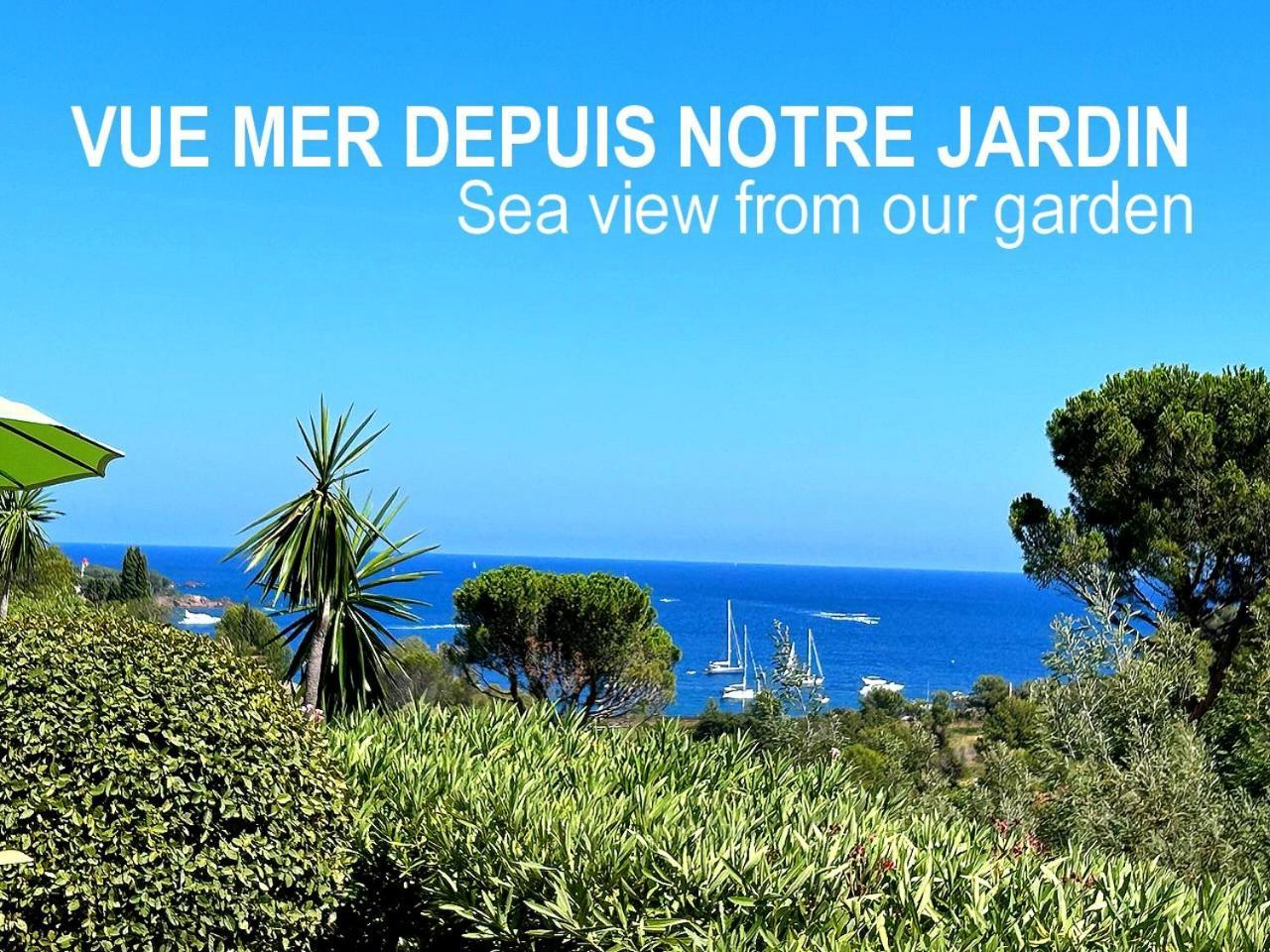 Dans Un Cadre D'Exception, Vue Mer Panoramique A Agay Cote D'Azur, Village Vacances Cap Esterel, T2 Avec Jardin, Golf, Climatisation, Wifi, 5 Piscines Saint-Raphaël Eksteriør billede