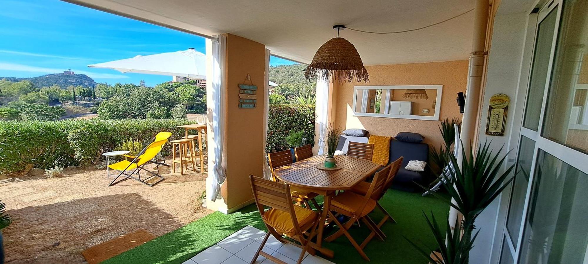 Dans Un Cadre D'Exception, Vue Mer Panoramique A Agay Cote D'Azur, Village Vacances Cap Esterel, T2 Avec Jardin, Golf, Climatisation, Wifi, 5 Piscines Saint-Raphaël Eksteriør billede