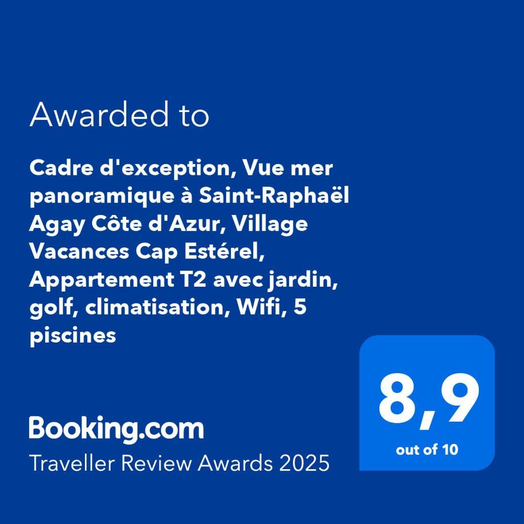 Dans Un Cadre D'Exception, Vue Mer Panoramique A Agay Cote D'Azur, Village Vacances Cap Esterel, T2 Avec Jardin, Golf, Climatisation, Wifi, 5 Piscines Saint-Raphaël Eksteriør billede
